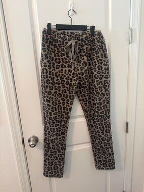 Leopard Print Jogger Pants